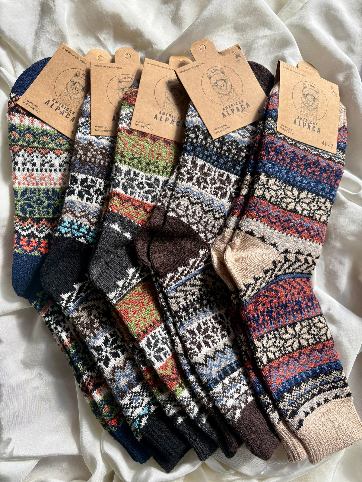 Alpaka Socken Norwegen Muster 41-47