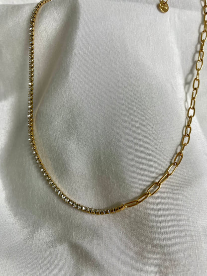 Edelstahl Kette Half Glitter