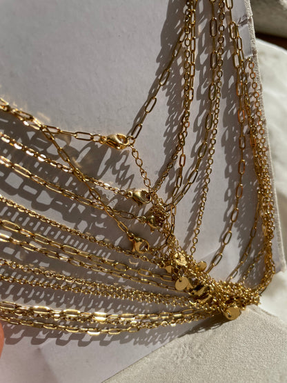Edelstahl Kette Rosa Mix