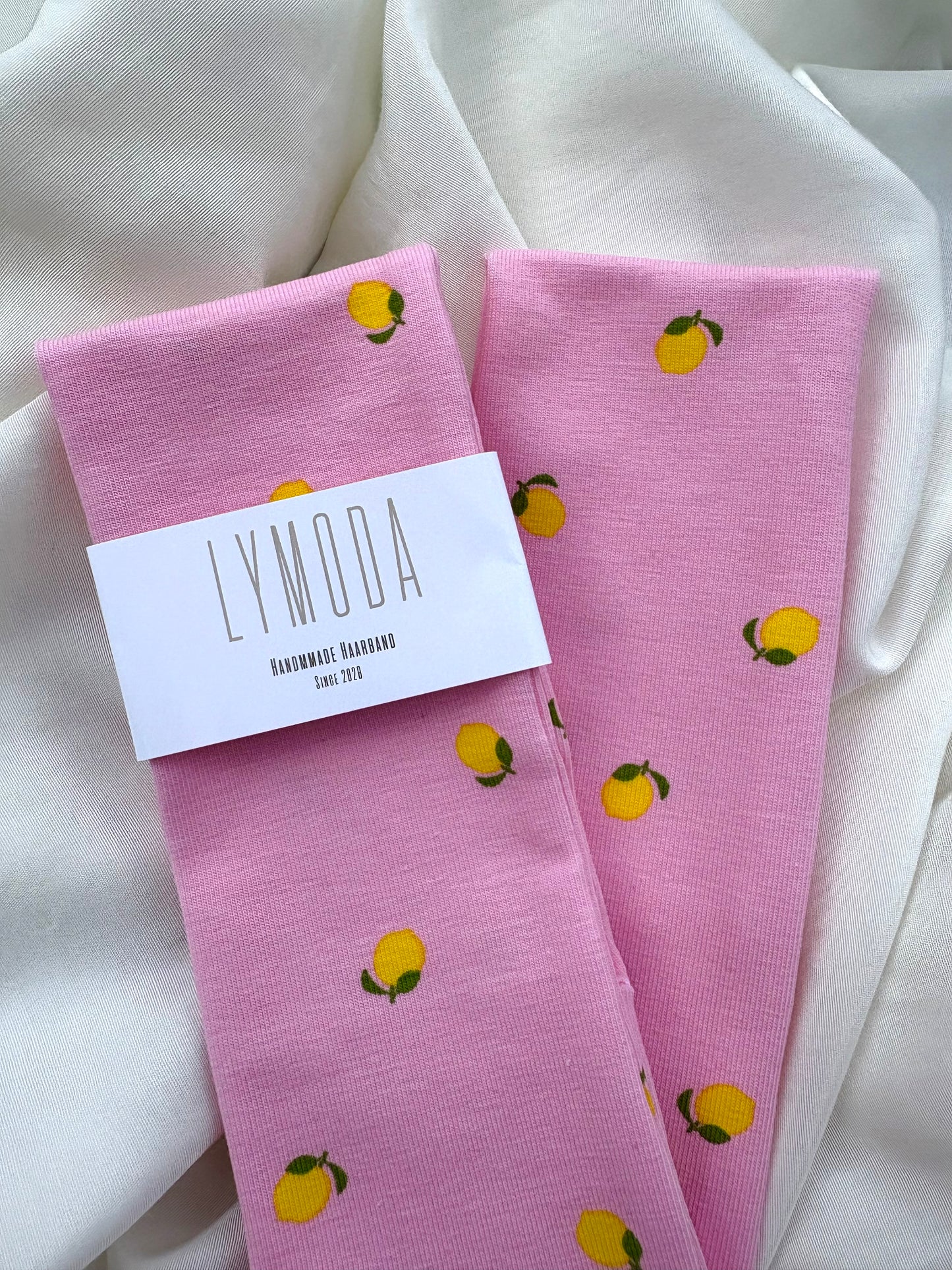Haarband Zitronen Rosa