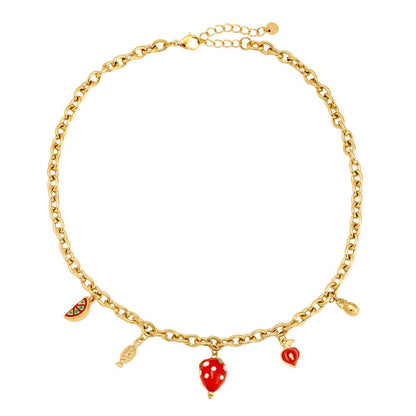 Edelstahl Kette Strawberry Hearth