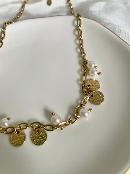 Edelstahl Kette Glücksperle