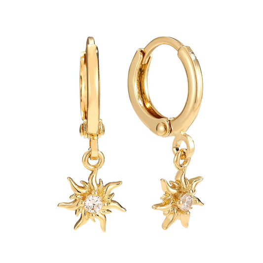 Edelstahl Ohrringe Diamond Sun