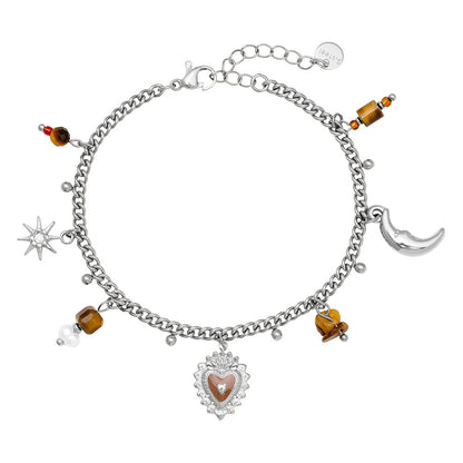 Charm Armband Brown