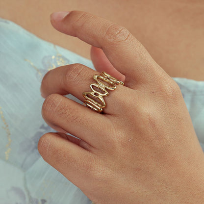 Edelstahl Ring Art