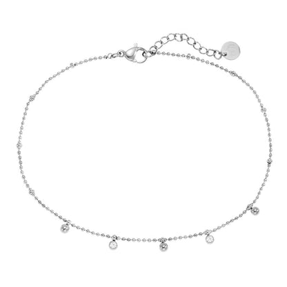 Edelstahl Fußkettchen Glamour