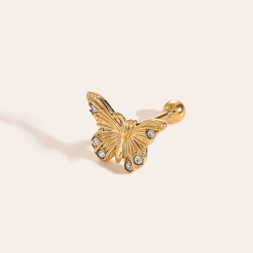 Edelstahl Piercing Schmetterling