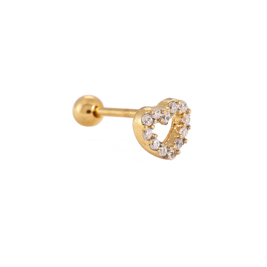 Edelstahl Piercing Diamonds Herz