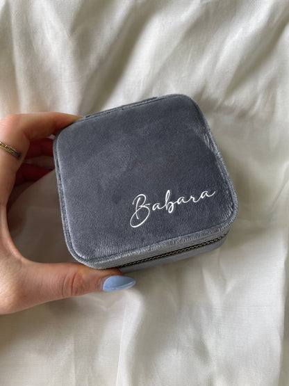Personalisiertes Schmucktasche Schmuckkiste Schmuckdose Schmucketui Samt