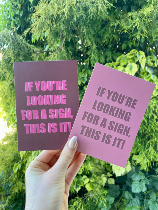 Postkarte "Sign"