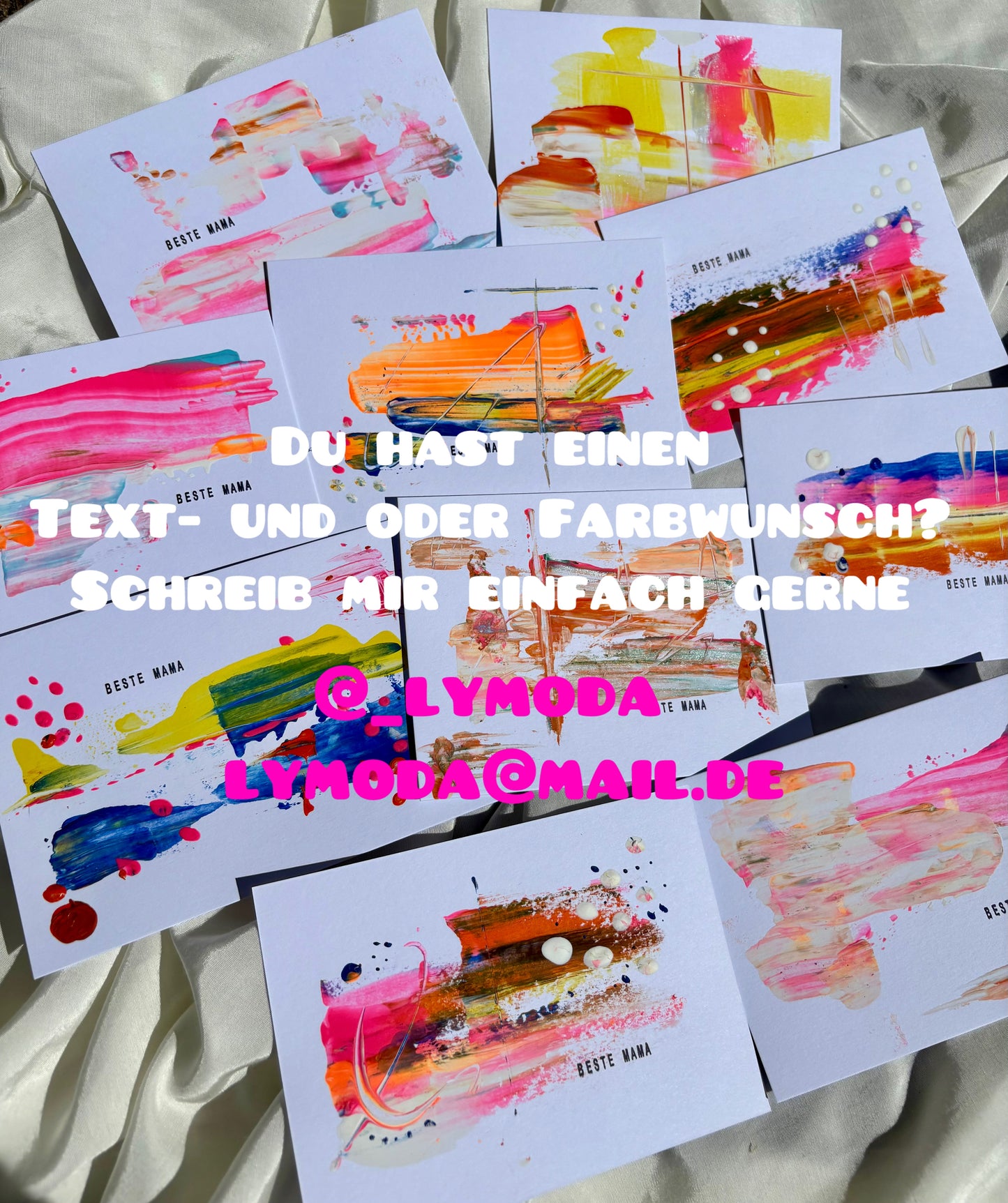 Handgemachte Kunstpostkarte "Bester Papa"