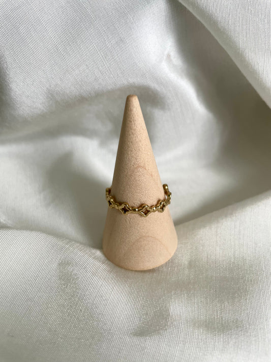 Edelstahl Ring Clovers