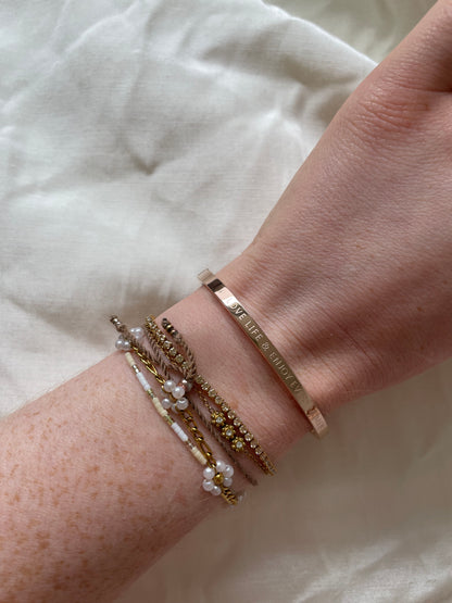 Edelstahl Armband Quote Rose