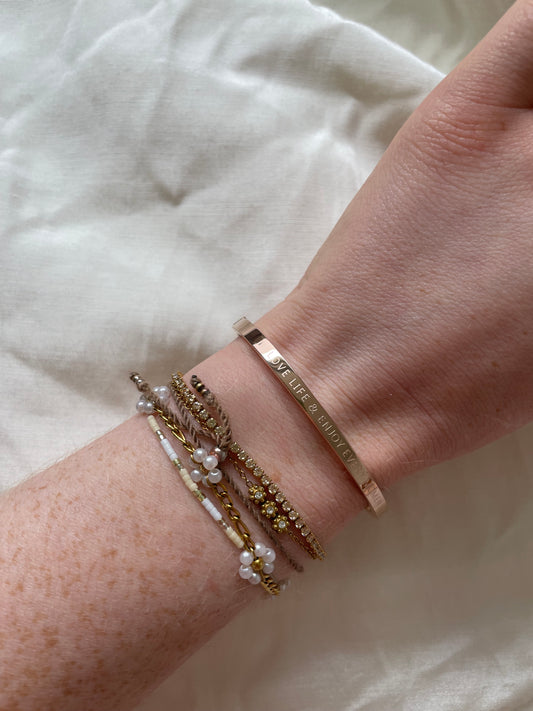 Edelstahl Armband Quote Rose