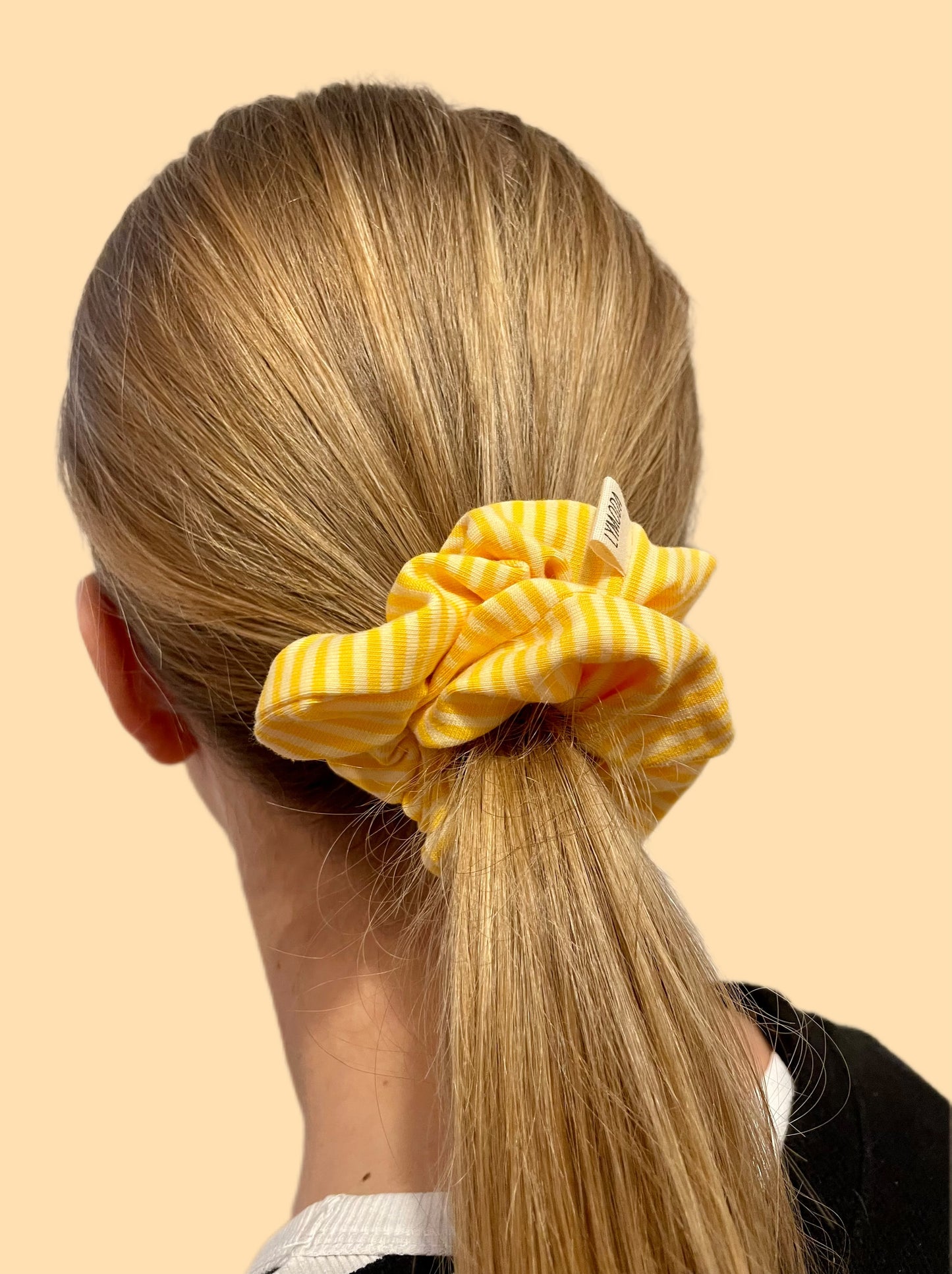 Scrunchiekollektion Strify gestreift Gelb Beige Blau