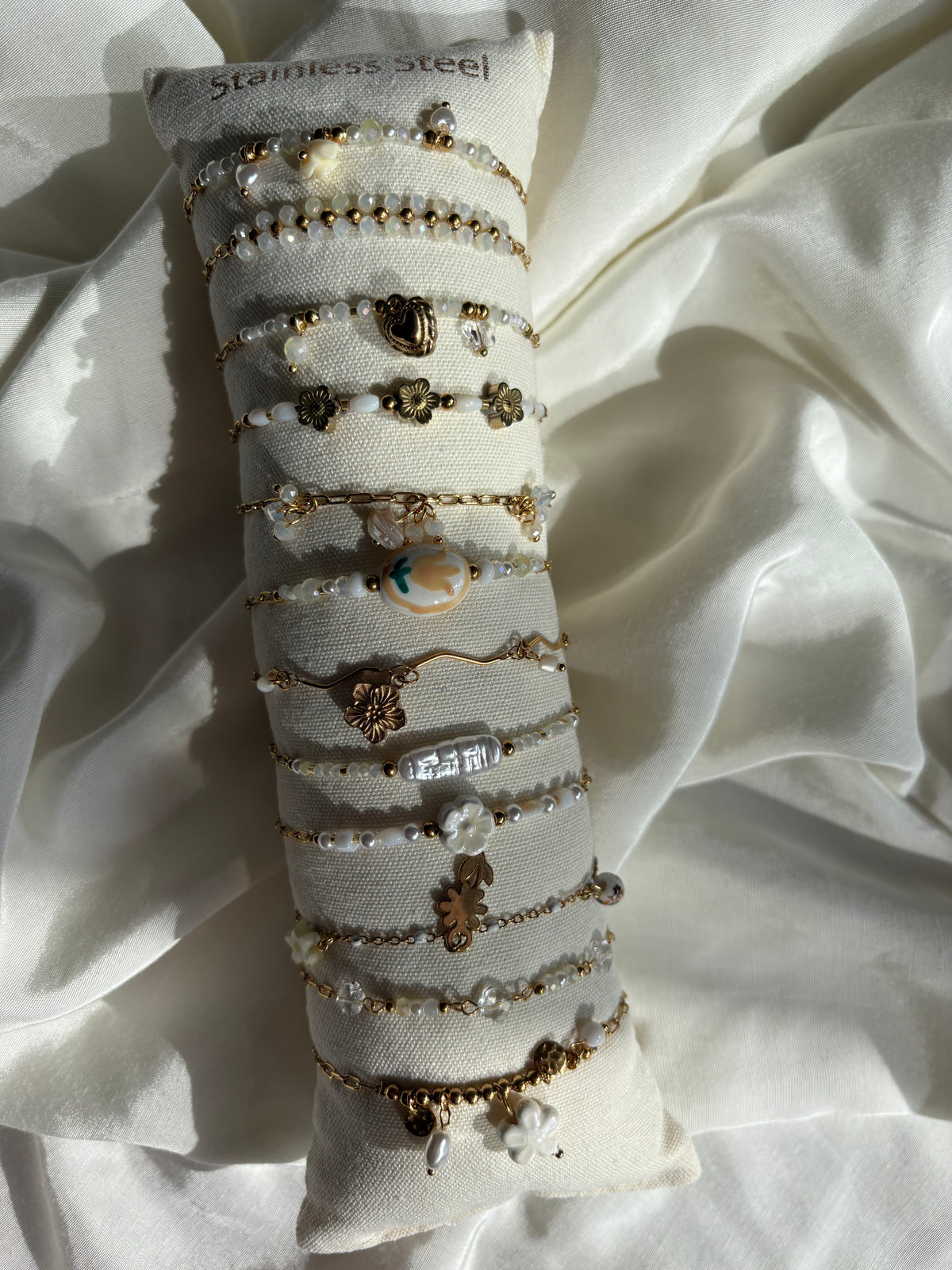 Armbandset Weiß Gold
