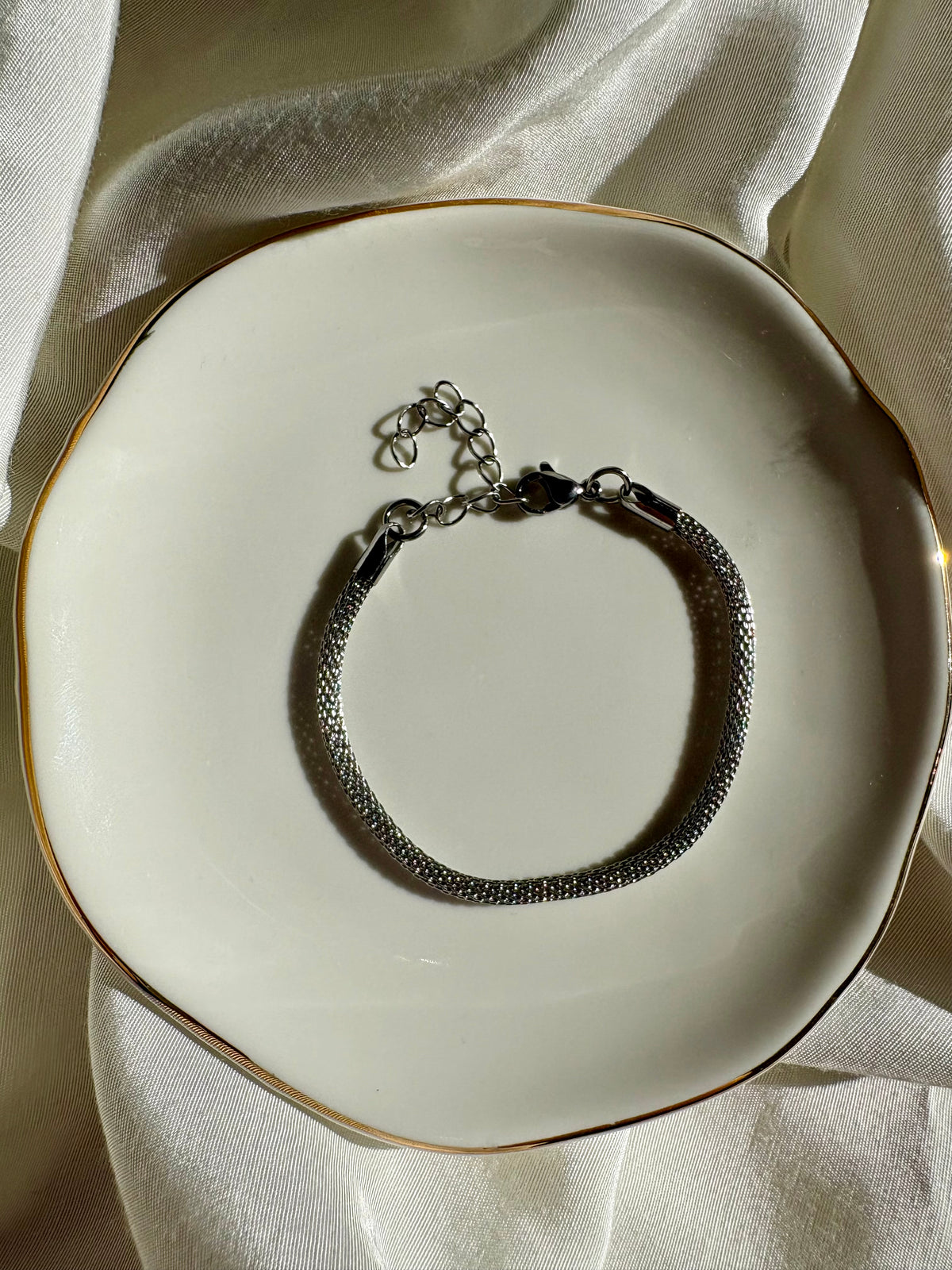 Edelstahl Armband Silver Rope