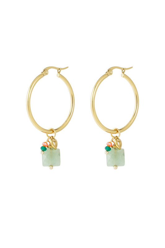 Edelstahl Ohrringe Matcha Creole