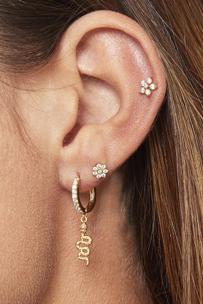 Edelstahl Piercing Flower