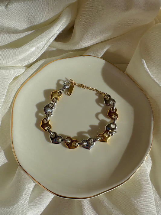 Edelstahl Armband Bicolor Amore