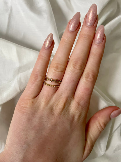 Edelstahl Ring Clovers