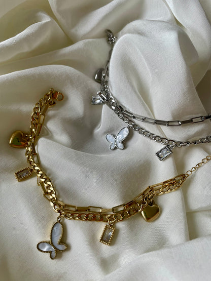 Edelstahl Armband Butterfly