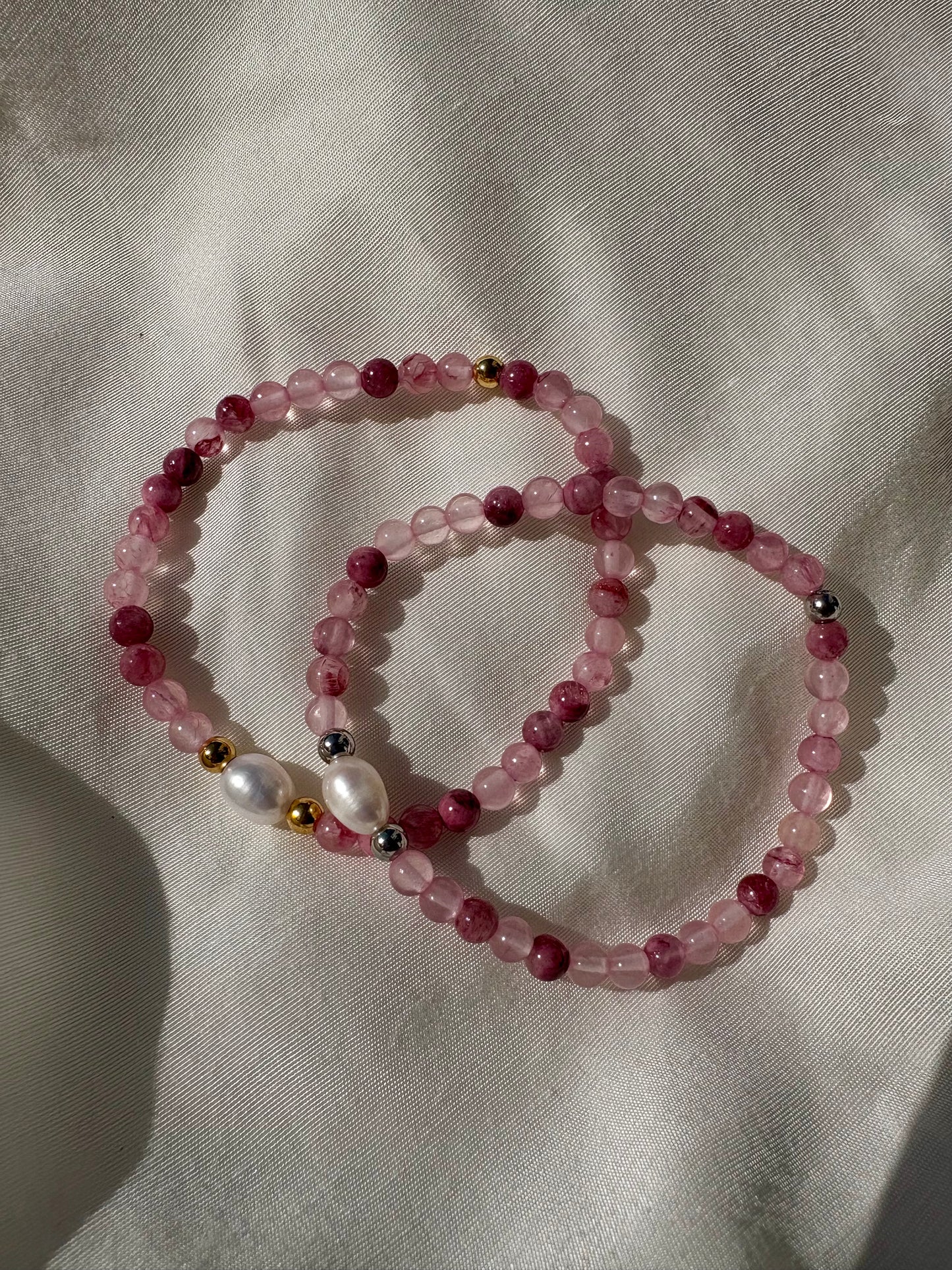 Rosa Armband Süßwasserperle