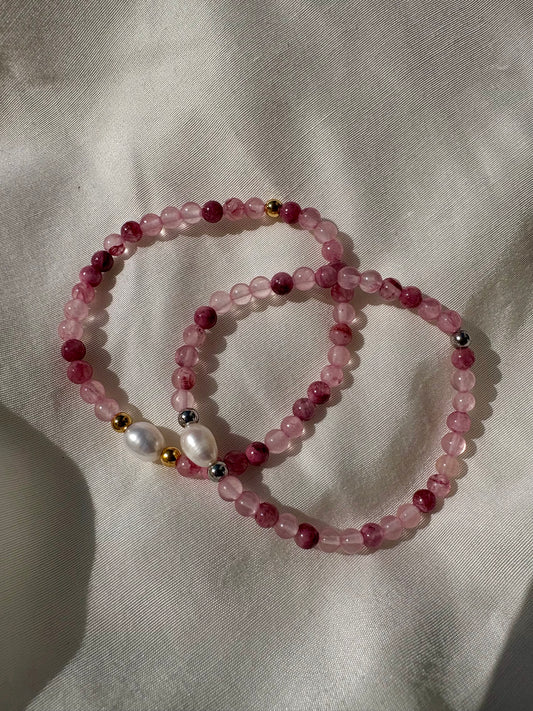 Rosa Armband Süßwasserperle