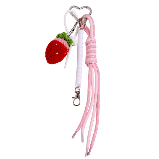 Keychain Taschenanhänger Erdbeere Rosa