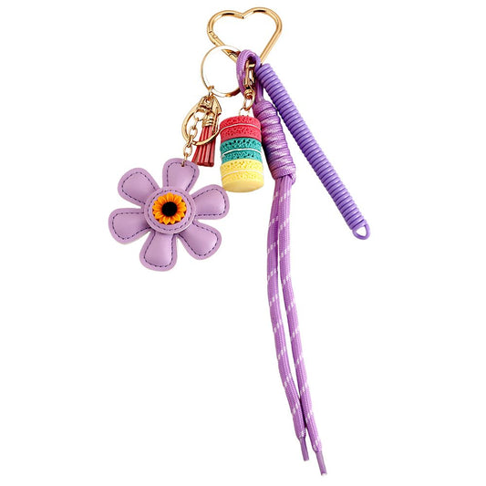 Keychain Taschenanhänger Flower & Macarons