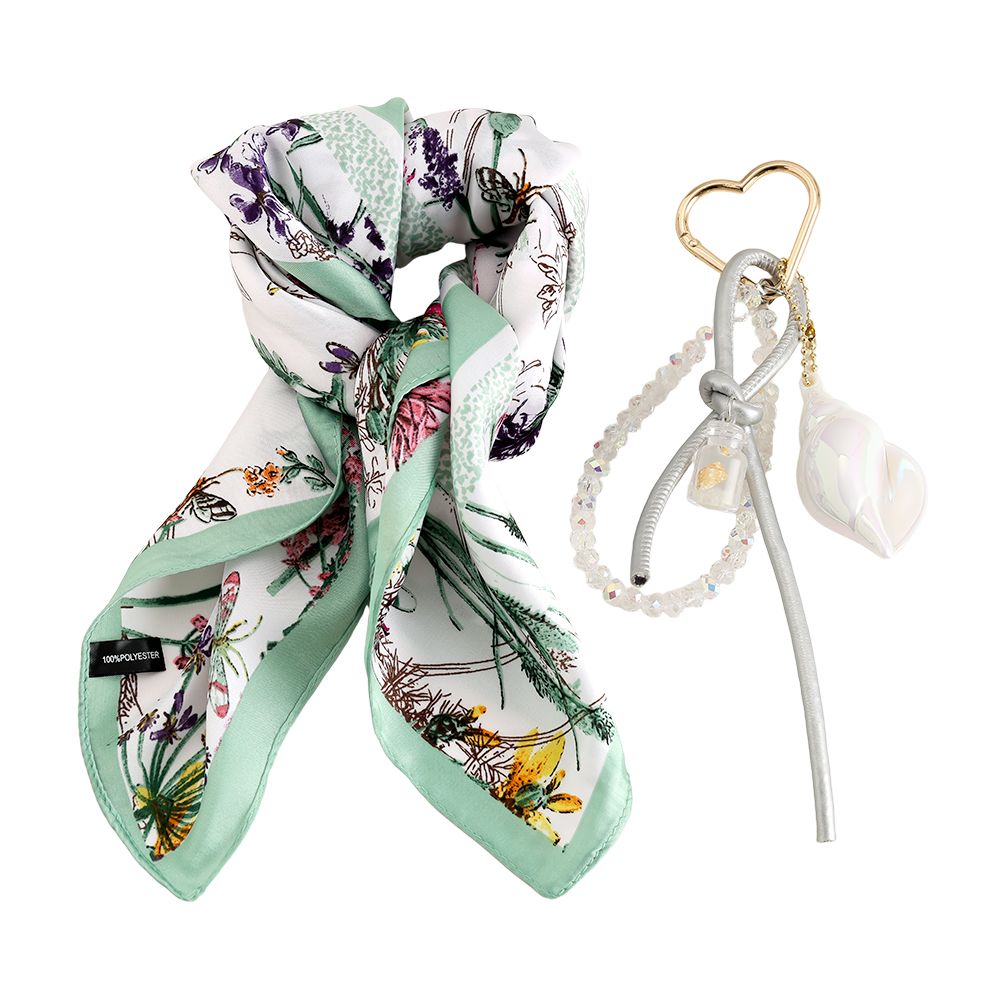 Keychain Taschenanhänger Corel Green & Silk