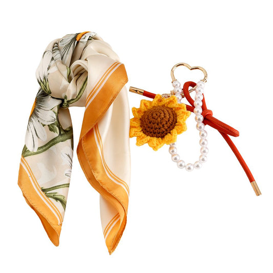 Keychain Taschenanhänger Sunflower & Silk