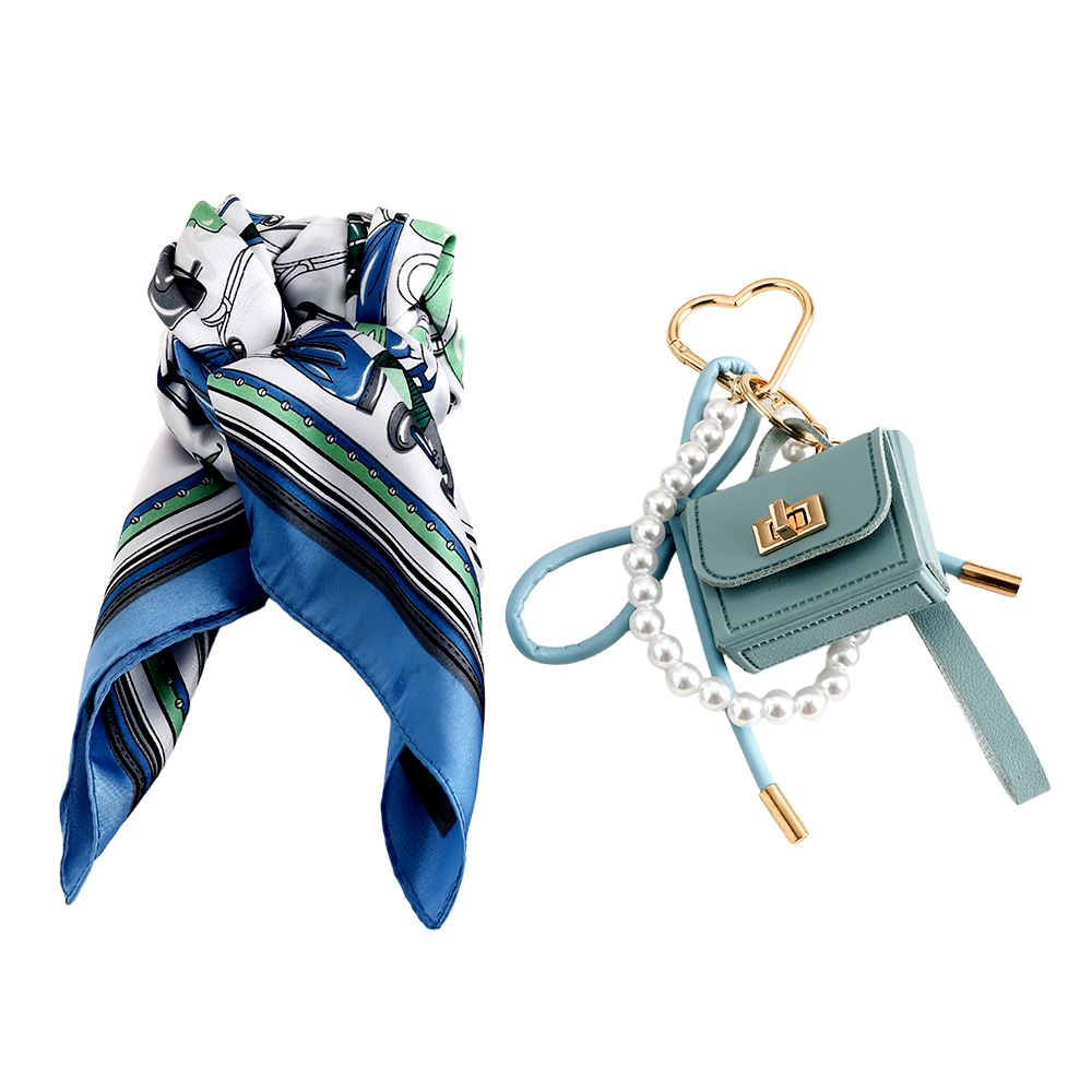 Keychain Taschenanhänger Blue Bag & Silk