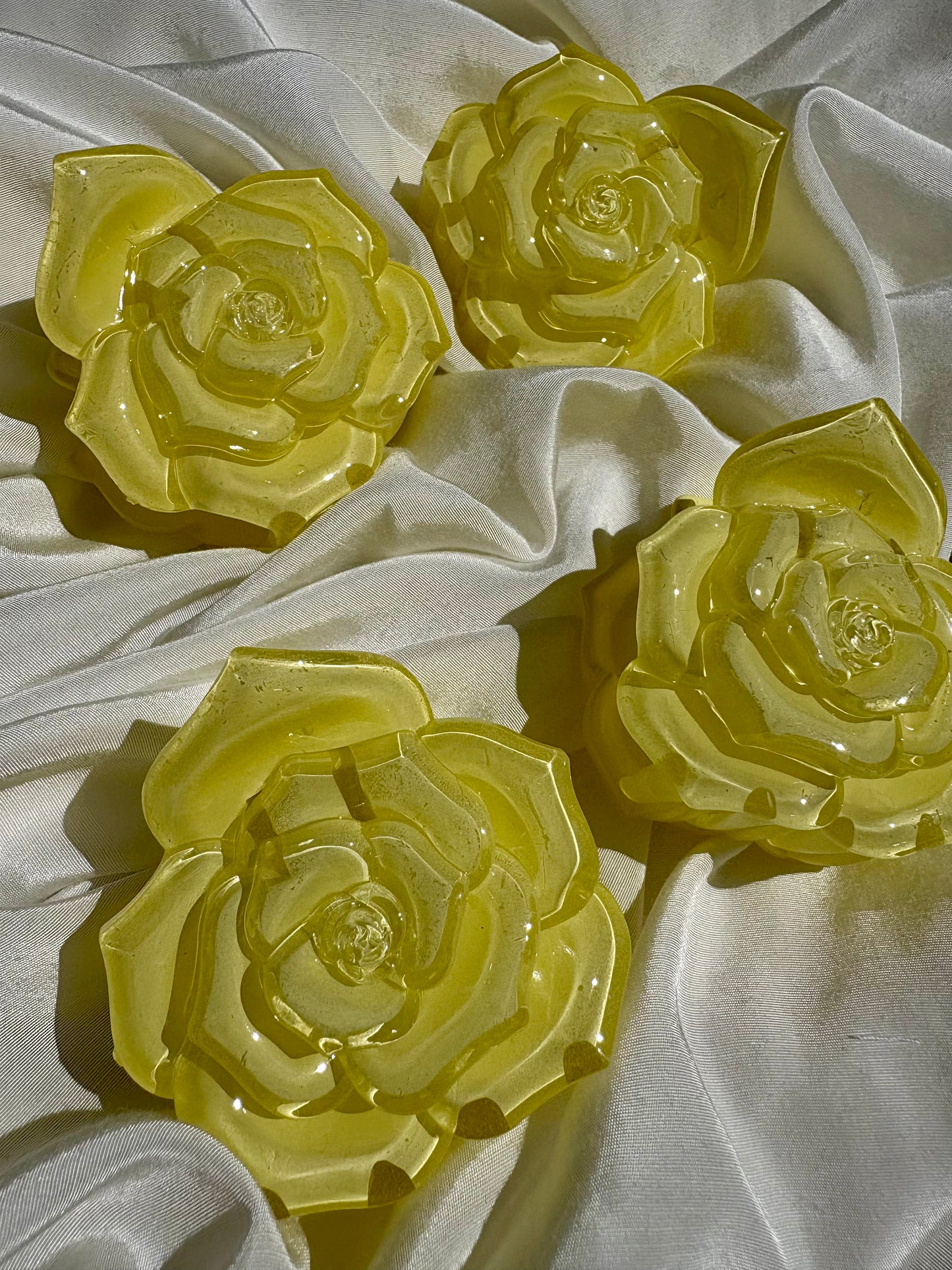 Blumen Haarspange Butteryellow
