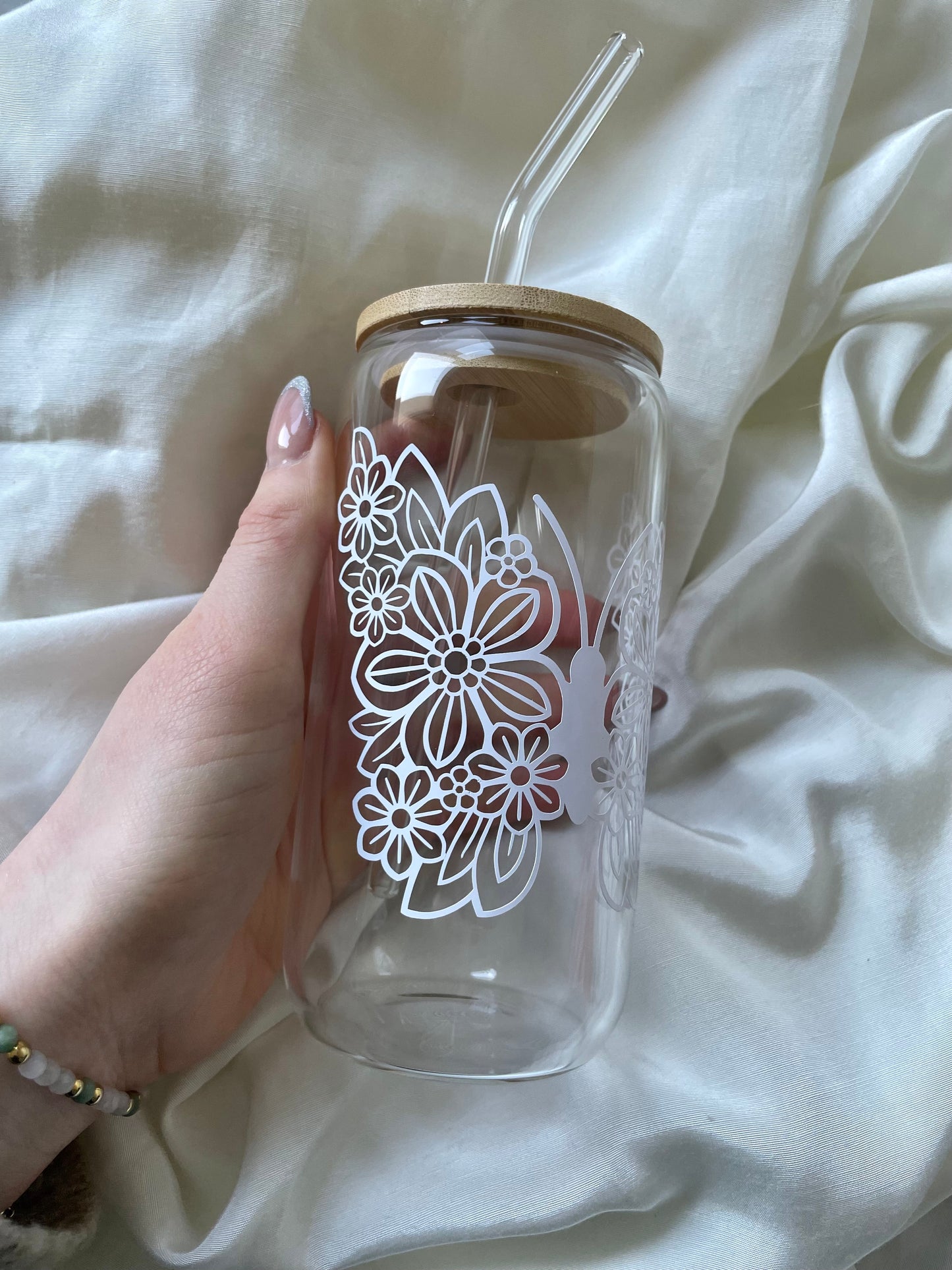 Schmetterling Glas personalisierbar