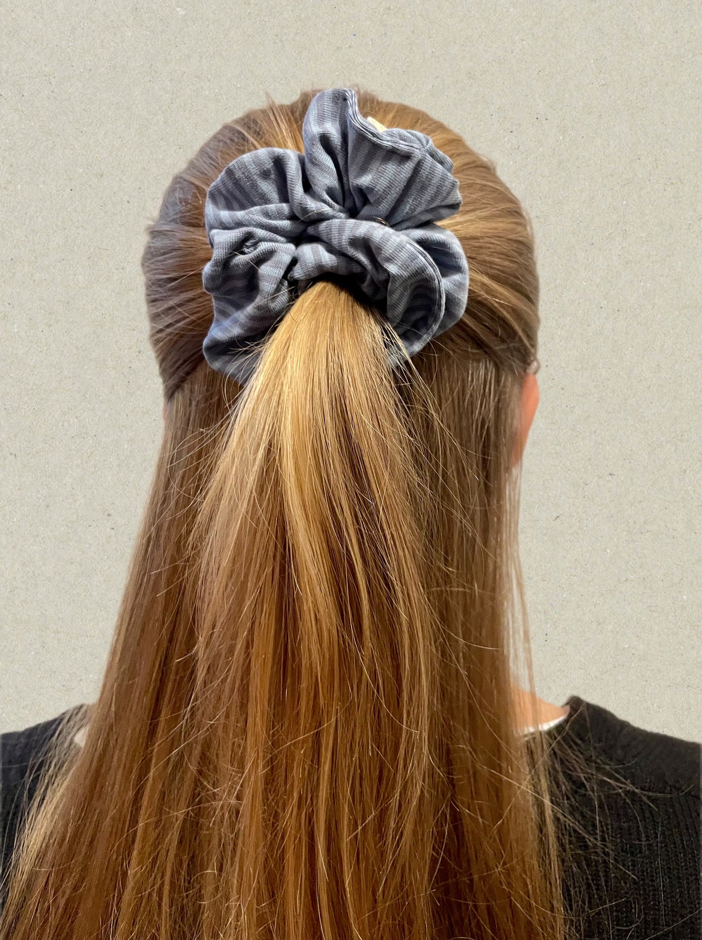 Scrunchiekollektion Strify gestreift Gelb Beige Blau