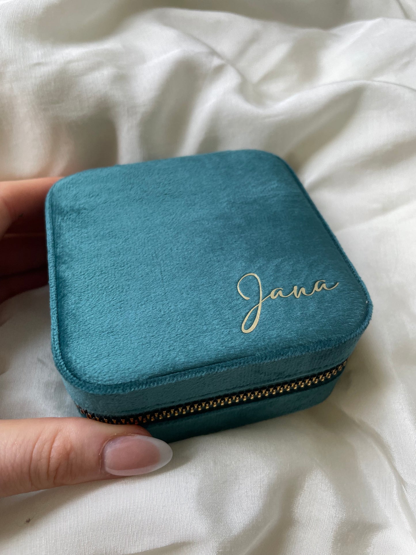 Personalisiertes Schmucktasche Schmuckkiste Schmuckdose Schmucketui Samt