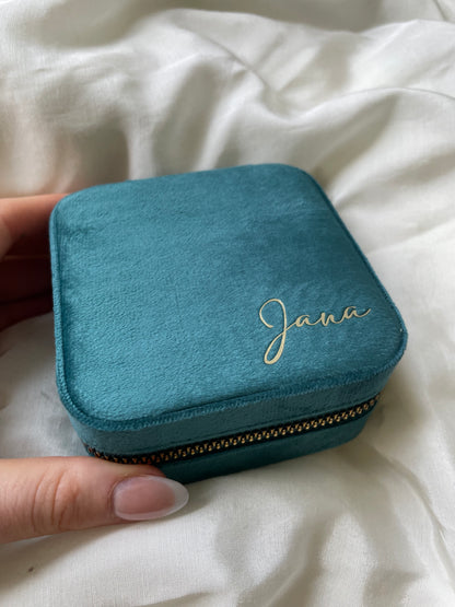 Personalisiertes Schmucktasche Schmuckkiste Schmuckdose Schmucketui Samt