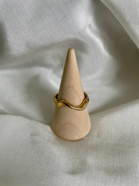 Edelstahl Ring Wave