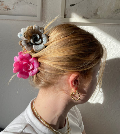 Haarspange Blume Bunt