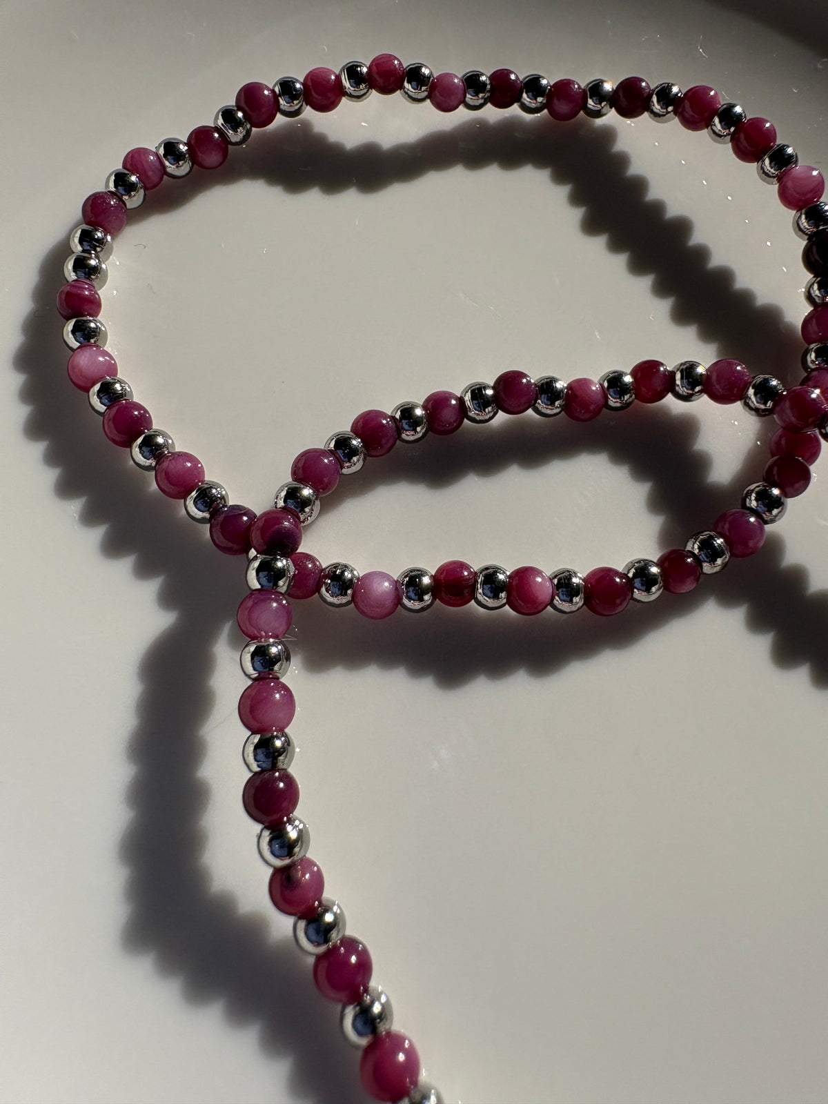Edelstahl Armband Amethyst Pearl