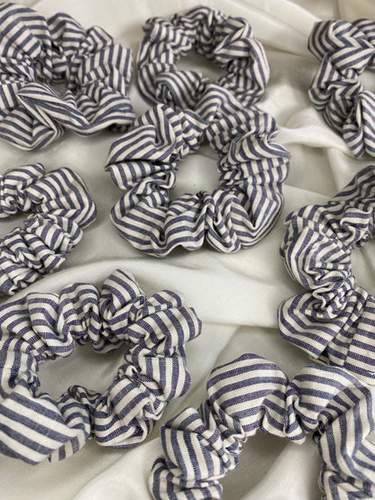 Scrunchie gestreift Blau Weiß