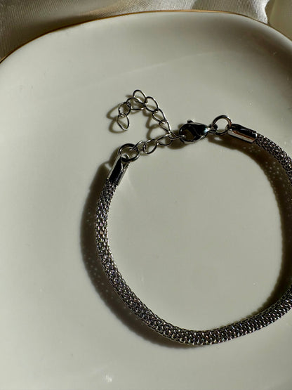 Edelstahl Armband Silver Rope