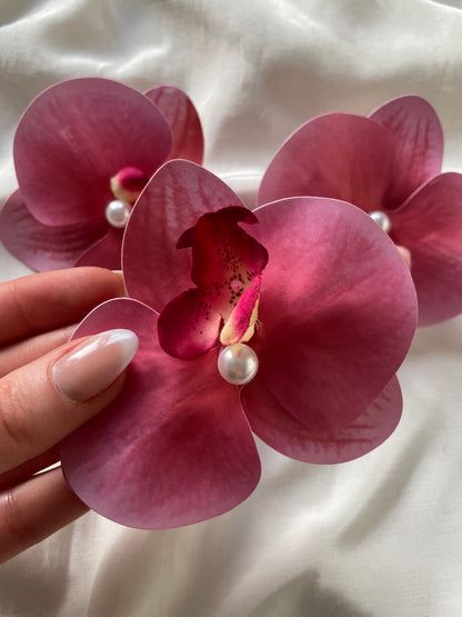 Blumen Haarspange Orchidee