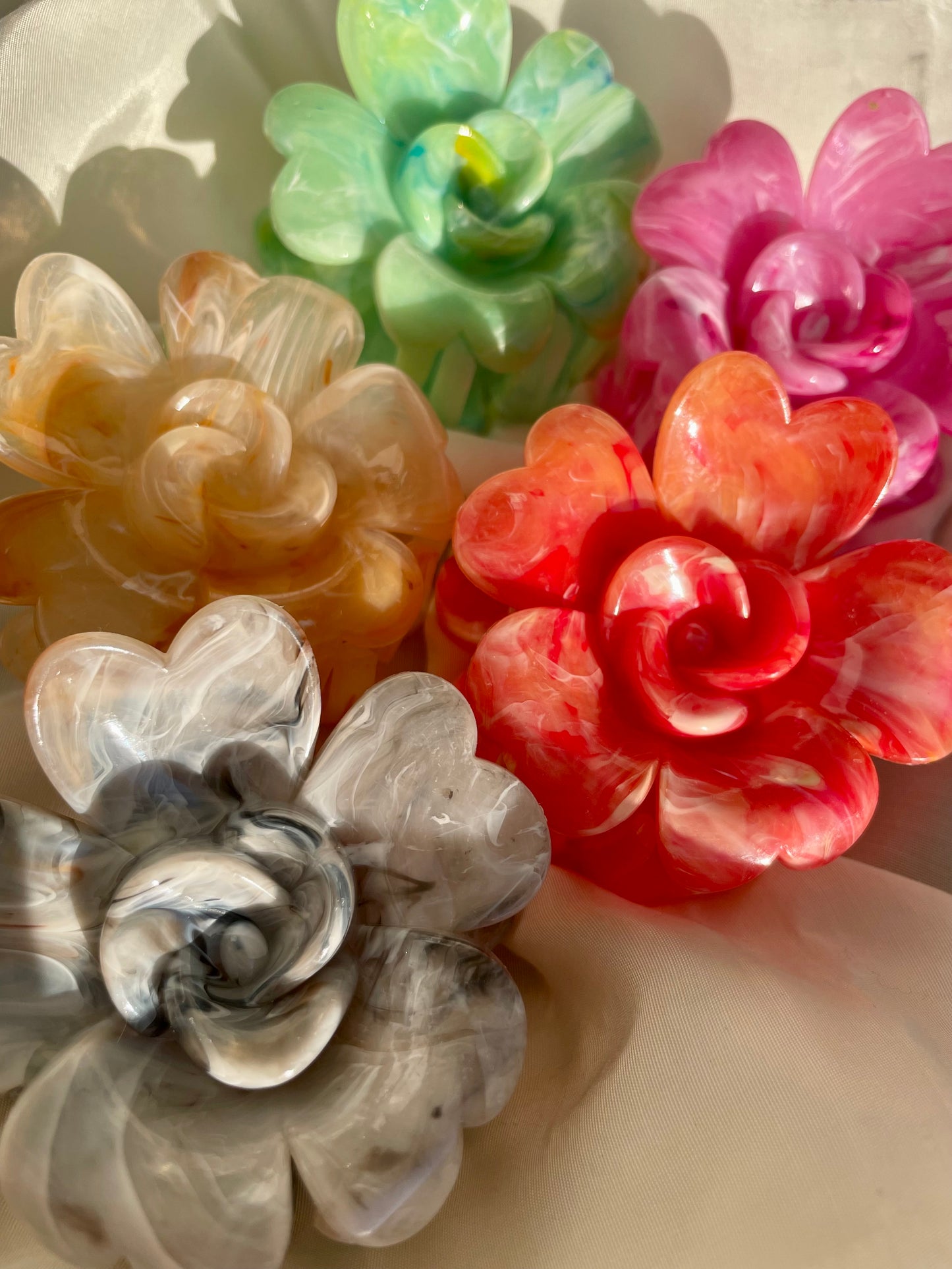 Haarspange Blume Bunt