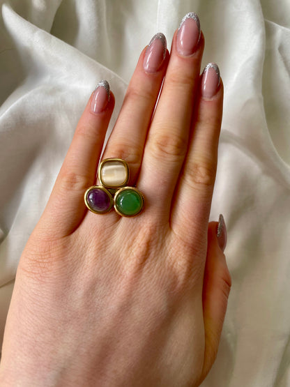 Edelstahl Ring Stone