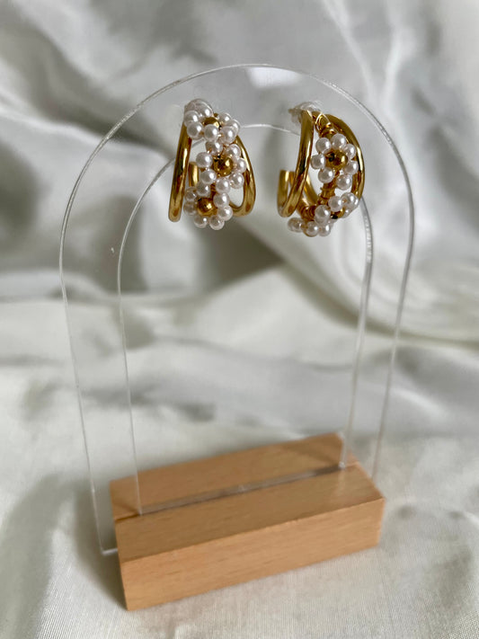 Edelstahl Ohrringe Flowers Curl