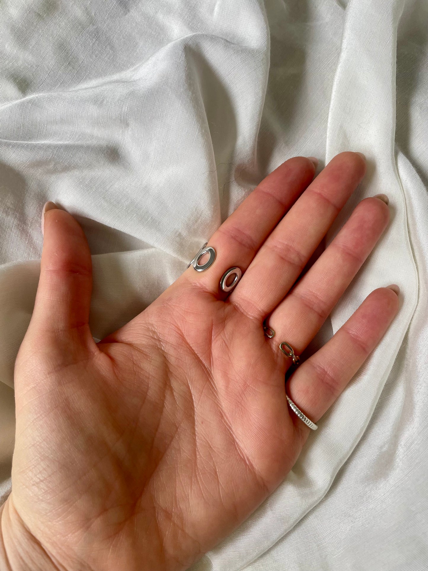 Edelstahl Ring Bicolor Circle