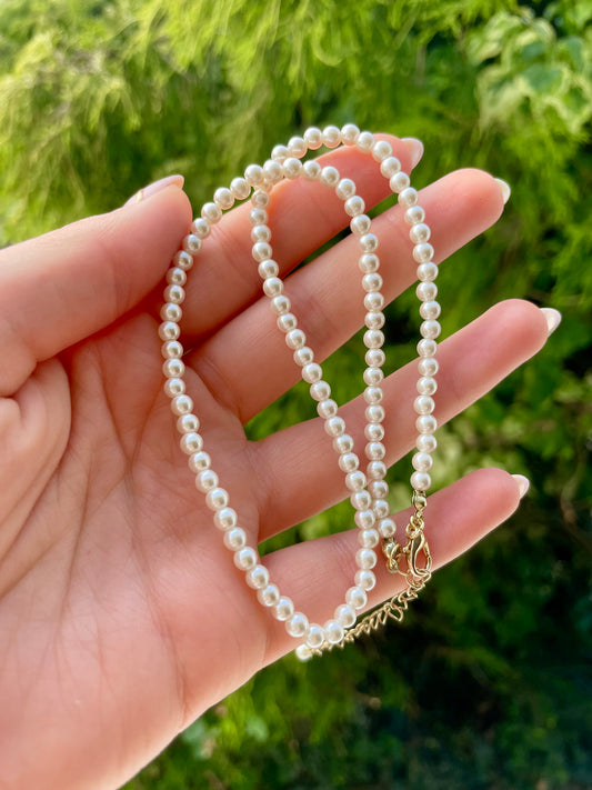 Edelstahl Kette Perlen 4mm
