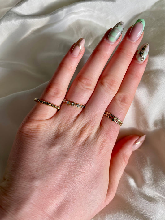 Edelstahl Ring Glamour
